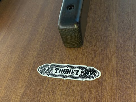 Vintage Thonet tafel rond 120 cm