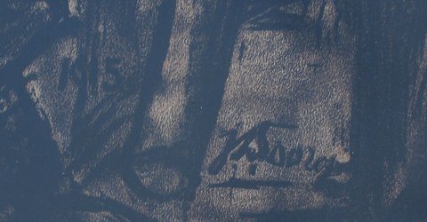 'De Mijnwerker' - gekleurde litho - circa 1920 - Jan Toorop