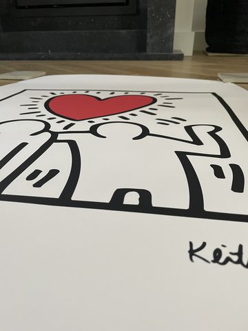Keith Haring, Untitled (be mine), onder licentie van Artestar NY, gedrukt in het VK