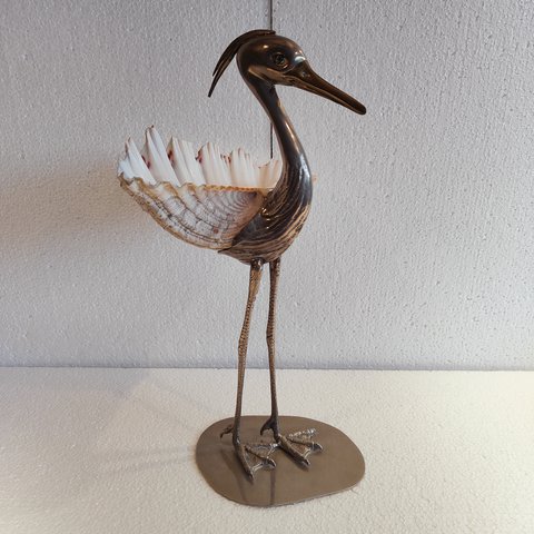 Giuseppe Piombanti - vogel met schelp  Italië - 1970-1979