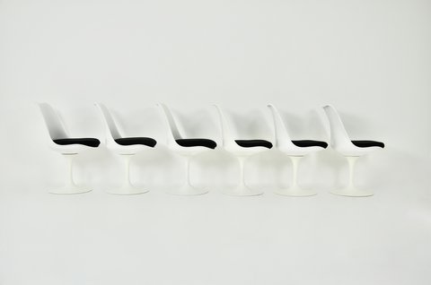 6x Knoll Studio Tulip dining chair by Eero Saarinen