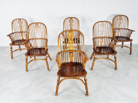6 x English Windsor chairs