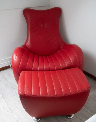 Leolux Balou fauteuil + poef