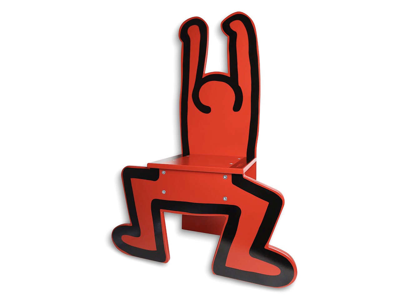 Keith Haring Hochstuhl / Dekorationsobjekt rot image 23