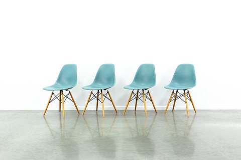 4 x Eames DSW chairs