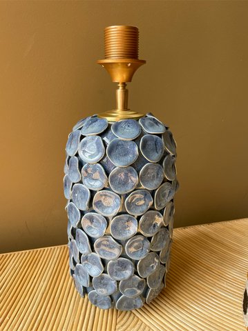 Blue flowers handmade lamp