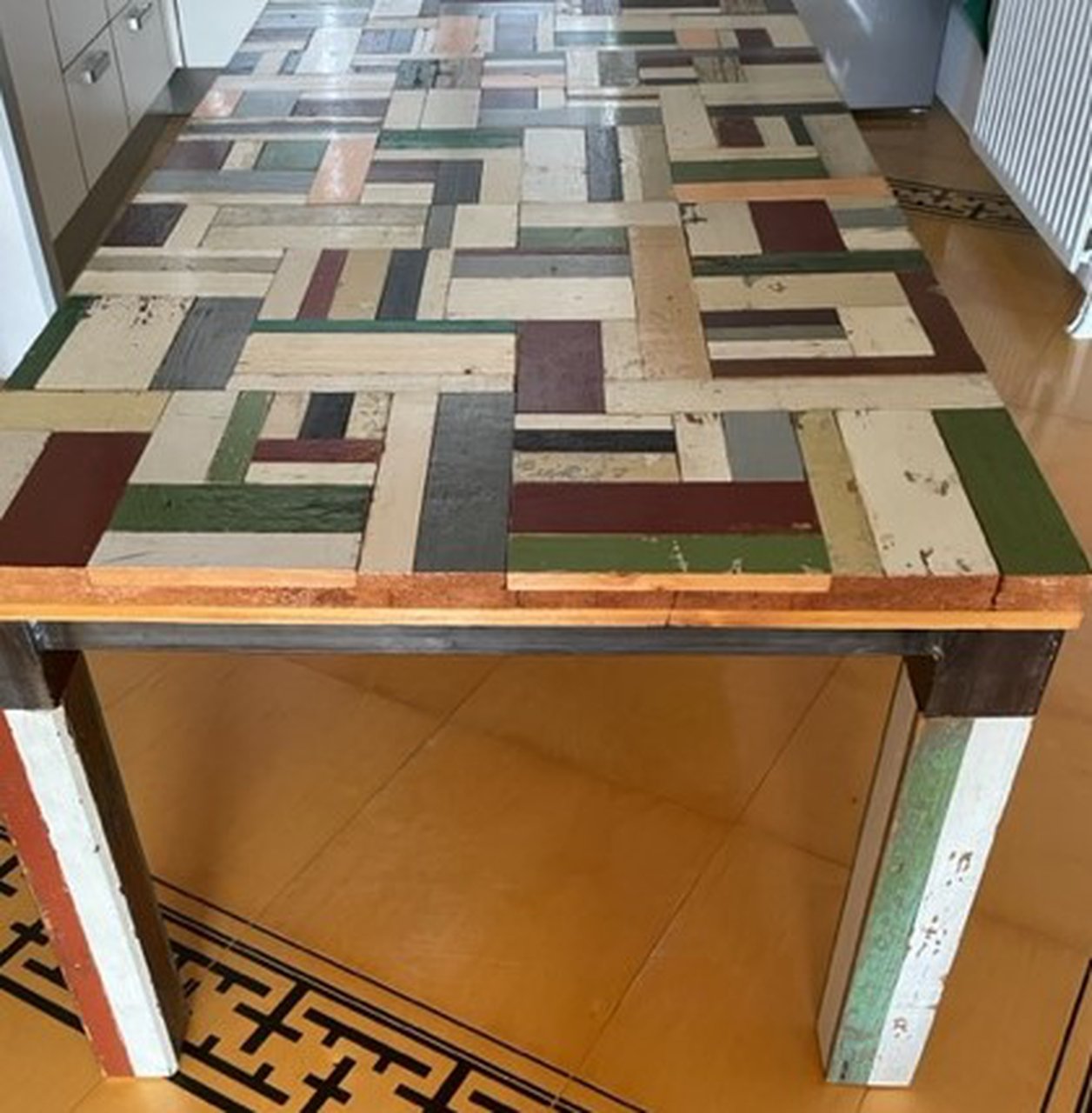 Image 5 of design tafel van sloophout stijl Piet Hein Eek 200x100 cm