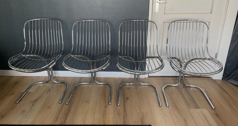 4x Mid century modern stoelen