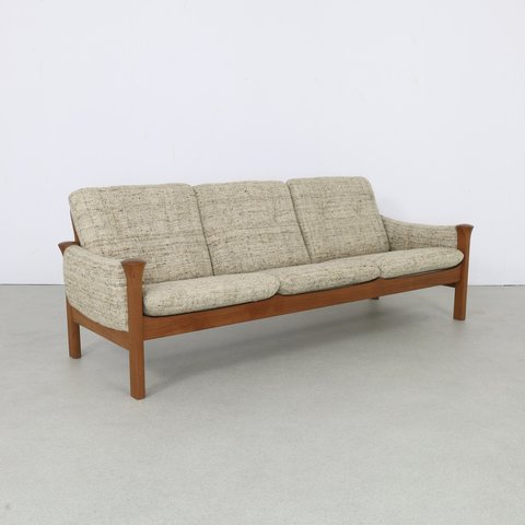 Sofa in Teak and Bouclé by Arne Vodder, 1970s