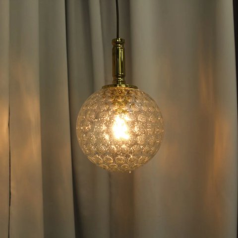 Vintage hand blown bulb lamp transparent