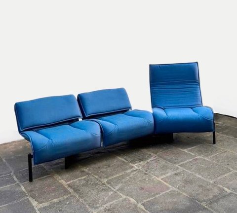 Cassina sofa adjustable vintage 3-seater Magistretti