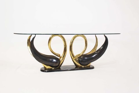 Vintage Messing Swan coffee table