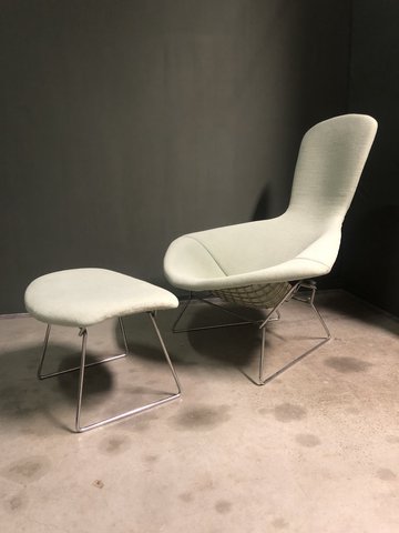 Knoll Bertoia Original Bird chair and footstool