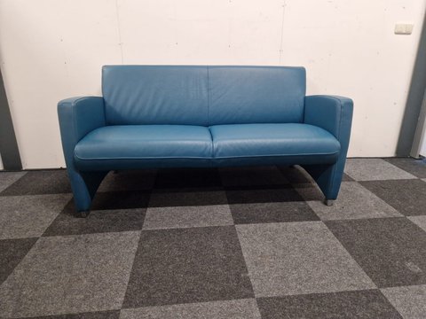 Montel Officer 2 seater Blue Leather