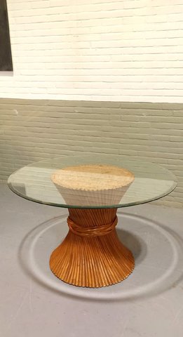 Vintage McGuire dining table, round
