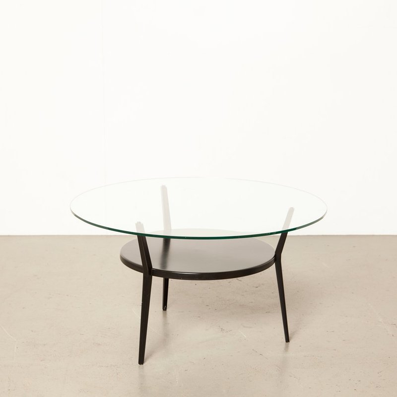 Steel and Glass Coffee Table by Friso Kramer for Ahrend De Cirkel, 1960s