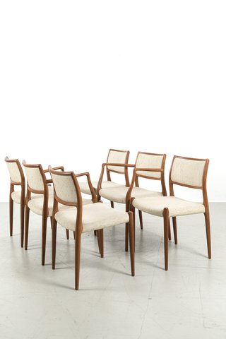 6 stoelen van Niels Møller