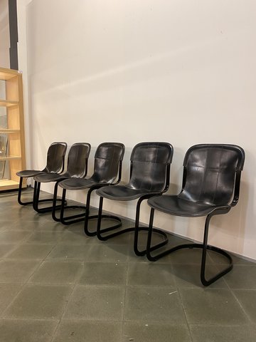 5x Cidue chairs by Willy Rizzo