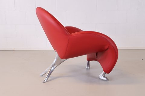 Leolux Papageno armchair red