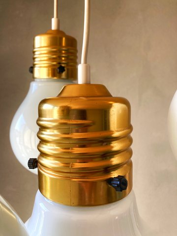 Vintage cascade lamp met 4 XL gloeilampvormige lampen
