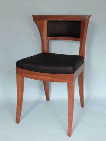 2x Giorgetti Cherry Wood Dining Chair
