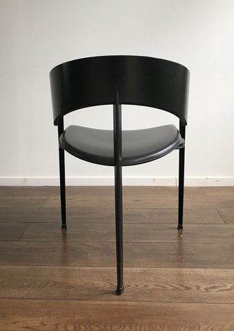 4 zwarte Castelijn SLA design stoelen