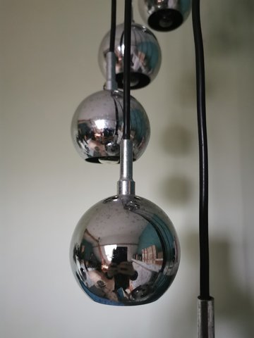 Vintage hanglamp chroom