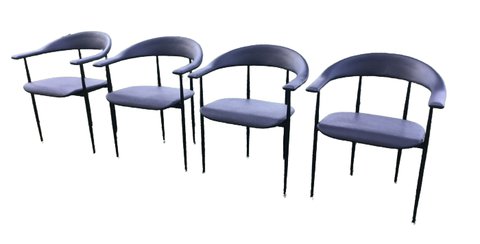 4x Fasem Esszimmerstühle Design von Giancarlo Vegni