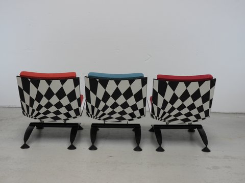 3x Boonzaaijer and Mazairac lounge chairs