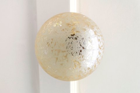 Vintage Glashutte Limburg amber glass hanging lamp
