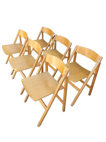 6 x Hyllinge Mobler folding chairs