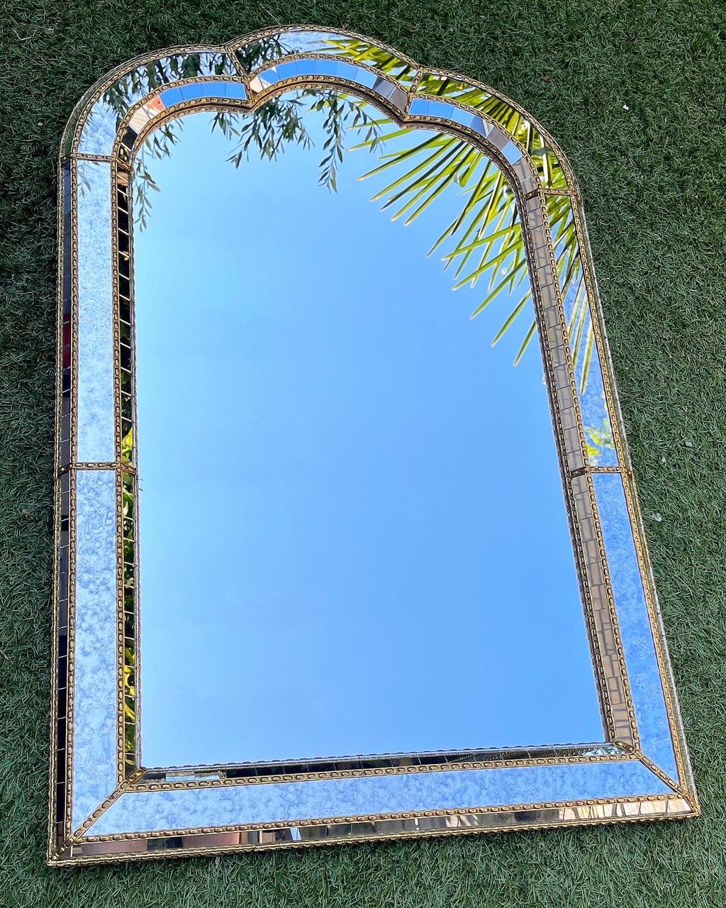 Image 2 of Vintage Spaanse trapezium spiegel