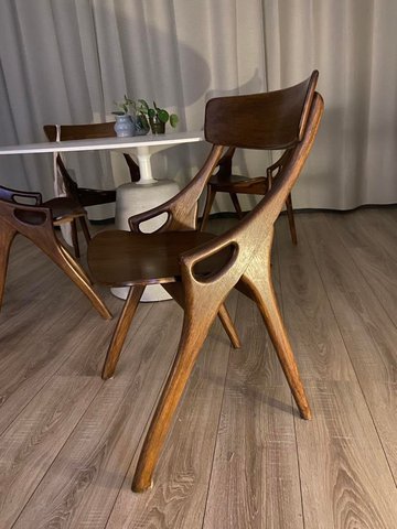 4x Vintage stoelen Arne Hovmand Olsen