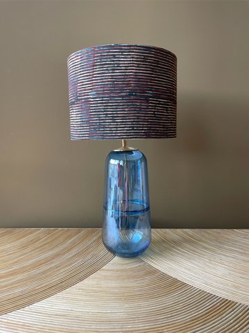 blauwe waterlamp handgemaakte lamp