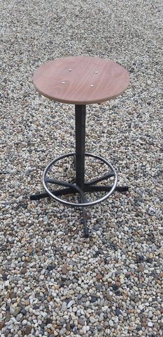 Galvanitas stool with footrest REFURBISHED