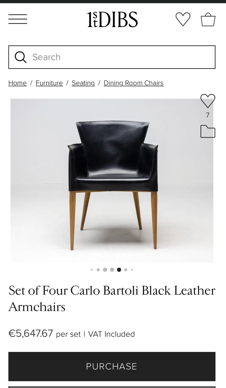Image 33 of 6x Vintager Matteo Grassi "Vela" fauteuil van Carlo Bartoli