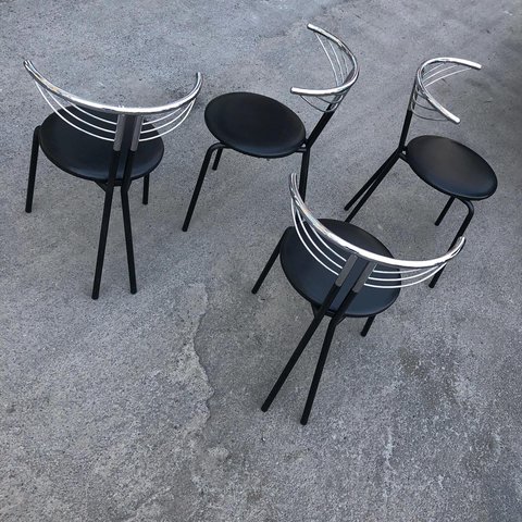 4 80s dining chairs