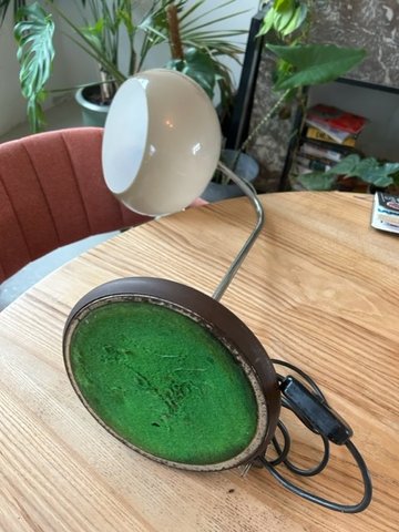 Dijkstra vintage smoked acrylic mushroom lamp