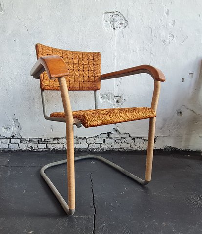 Bauhaus buisframe fauteuil