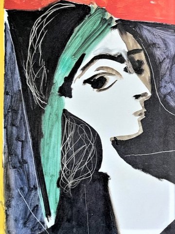 Picasso, Retrato de Jaqueline poster