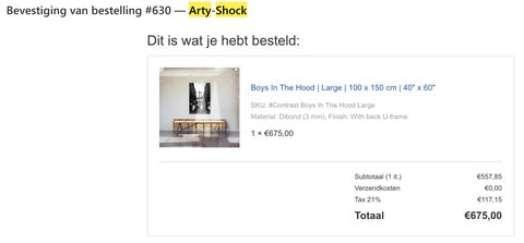 Arty-Shock - Boys In The Hood - 100 x 150 cm