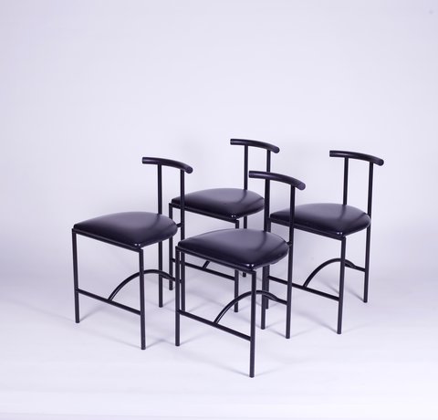 4x Bieffeplast postmoderne Rodney Kinsman 'Tokyo' chairs 80s