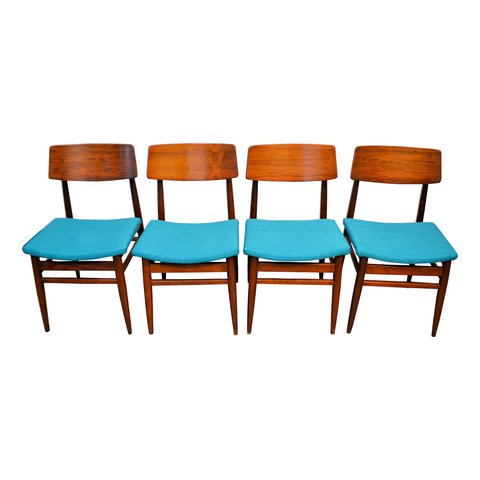 4x Vintage Topform rosewood dining room chairs