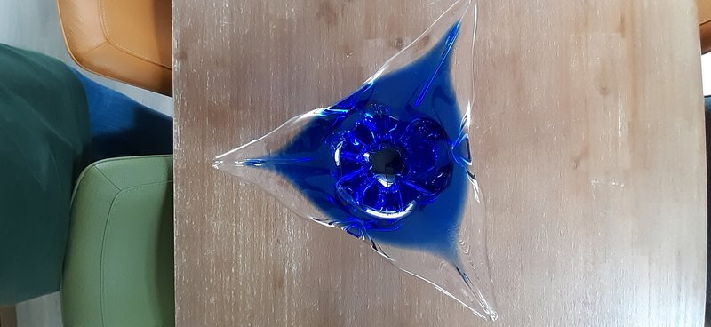 Glazen Bowl Murano schaal glas blauw