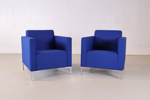 2x DeBerenn Cara small armchair blue