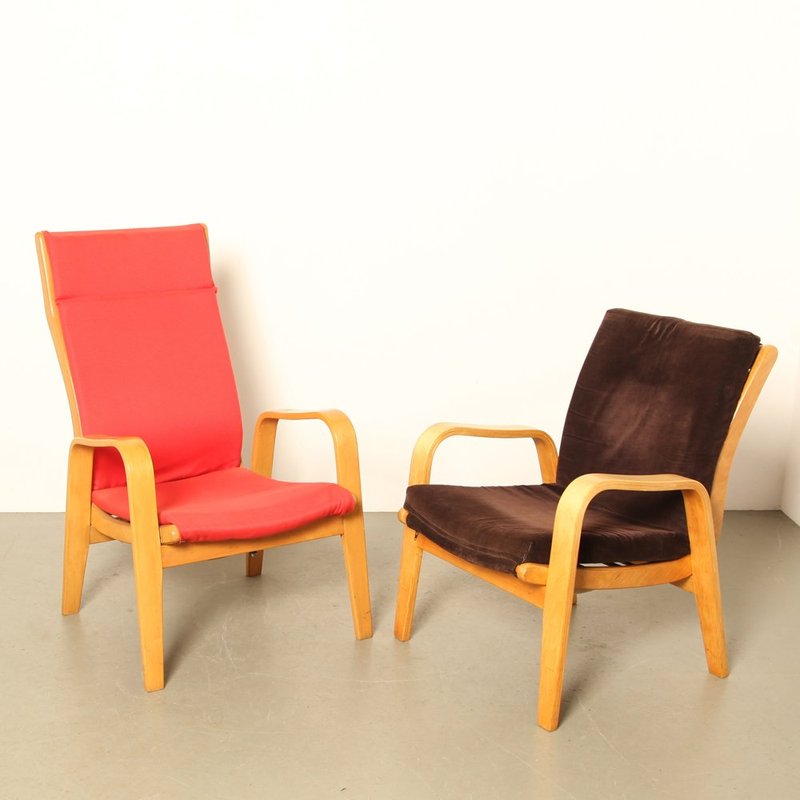 FB05 Red Armchair by Cees Braakman for Pastoe, 1950s