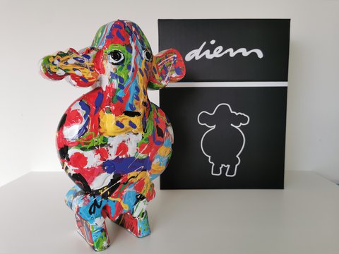 Peter Diem - Happy Cow 2 - Nieuw! - Kunst Object - Beeld/Sculptuur