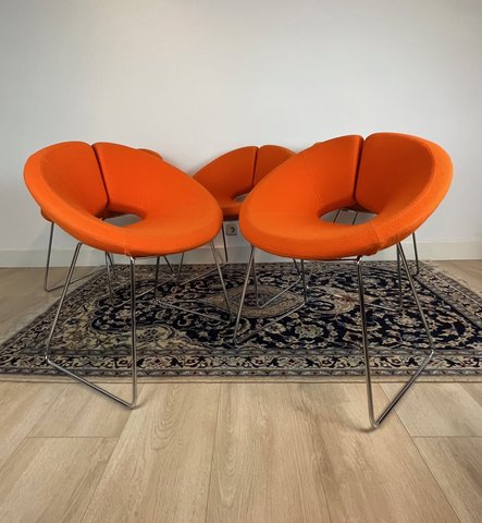 Orange Artifort Little Apollo chair by Patrick Norguet