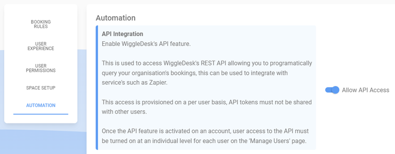 Enable API Access