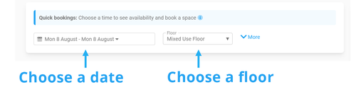 choose a date or floor selection